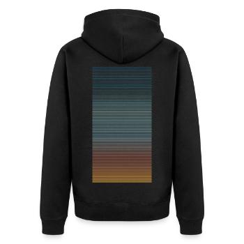 ATMOSPHERE - Unisex Premium Bio Zip Hoodie - Schwarz - Hinten - Nico (187cm)