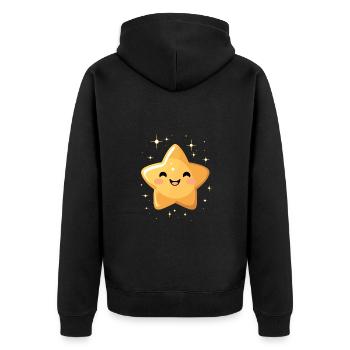 Laughing Star Night Sky Fun cadeau - Veste à capuche bio Premium Unisexe - noir - Dos - Nico (187cm)