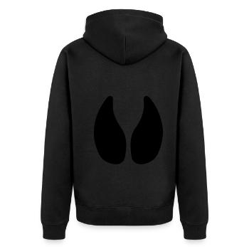 Hoof print cow cow cowshed cowshed - Unisex Premium Organic Zip Hoodie - black - Back - Nico (187cm)