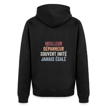 Meilleur Dépanneur Souvent Imité Jamais égalé - Veste à capuche bio Premium Unisexe - noir - Dos - Nico (187cm)