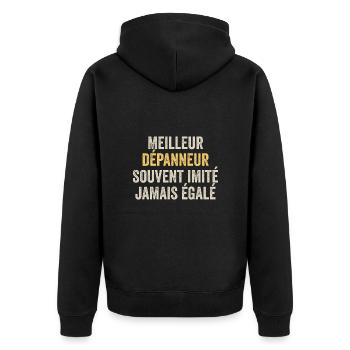 Meilleur Dépanneur Souvent Imité Jamais égalé - Veste à capuche bio Premium Unisexe - noir - Dos - Nico (187cm)
