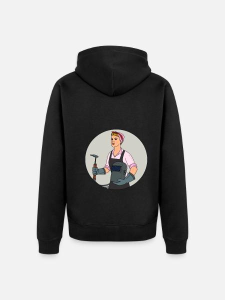 Welder outfit for welders - Unisex Premium Organic Zip Hoodie - black