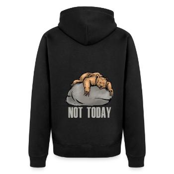 Bears Office Aujourd’hui Pas Collègue Motivation Bear - Veste à capuche bio Premium Unisexe - noir - Dos - Nico (187cm)