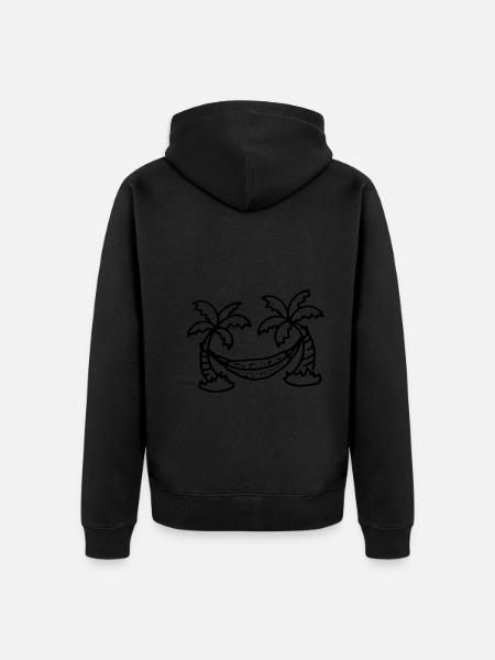Hammock Beach Paradise Chill Zone - Unisex Premium Organic Zip Hoodie - black