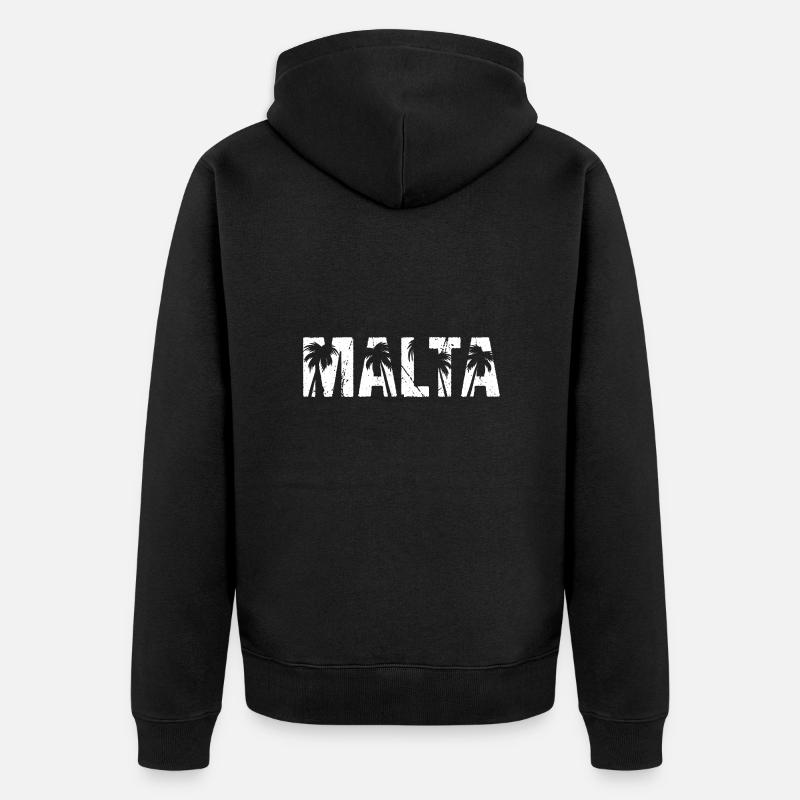 Palmiers de Malte - Veste à capuche bio Premium Unisexe - noir