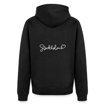 Battement de cœur de Stockholm - Veste à capuche bio Premium Unisexe - noir - Dos - Nico (187cm)