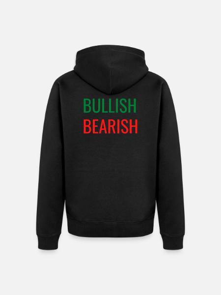 Bullish Bearish - Unisex Premium Organic Zip Hoodie - black