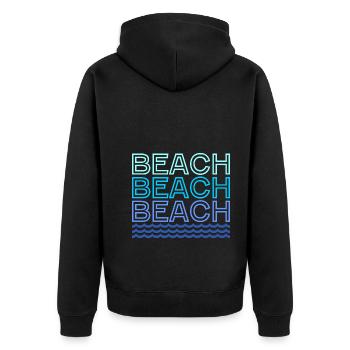 SUMMER HOLIDAYS - Unisex Premium Organic Zip Hoodie - black - Back - Nico (187cm)
