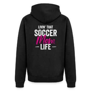 Livin' That Soccer Mom Life Idée cadeau - Veste à capuche bio Premium Unisexe - noir - Dos - Nico (187cm)