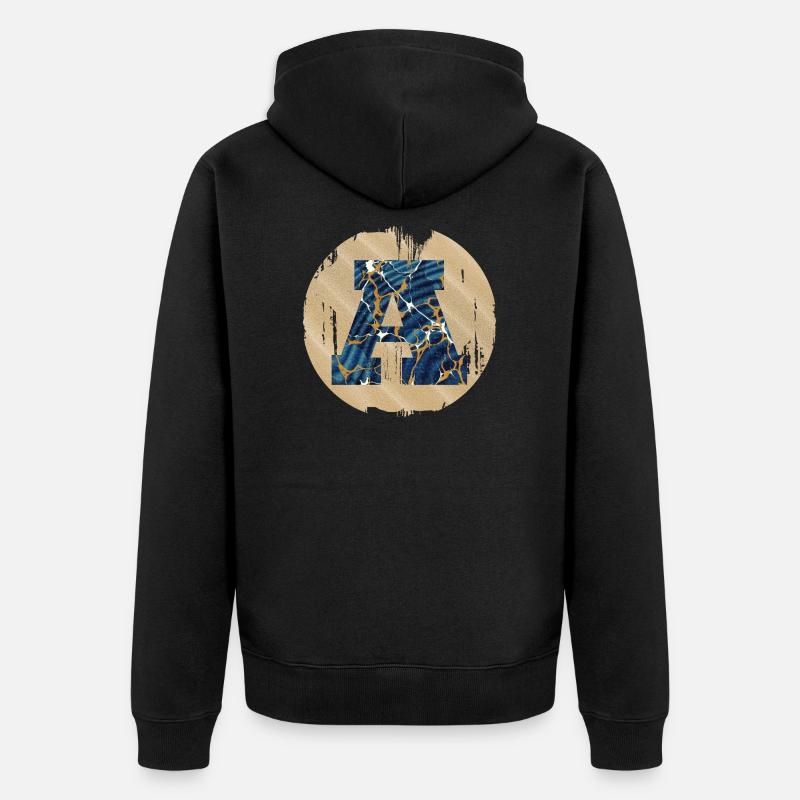 e 16 a - Unisex Premium Organic Zip Hoodie - black