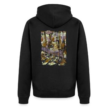 Résumé forestier - Veste à capuche bio Premium Unisexe - noir - Dos - Nico (187cm)