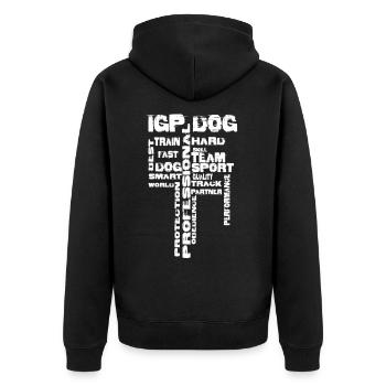 IGP DOG PROFESSIONAL Chemise de sport pour chien - Veste à capuche bio Premium Unisexe - noir - Dos - Nico (187cm)