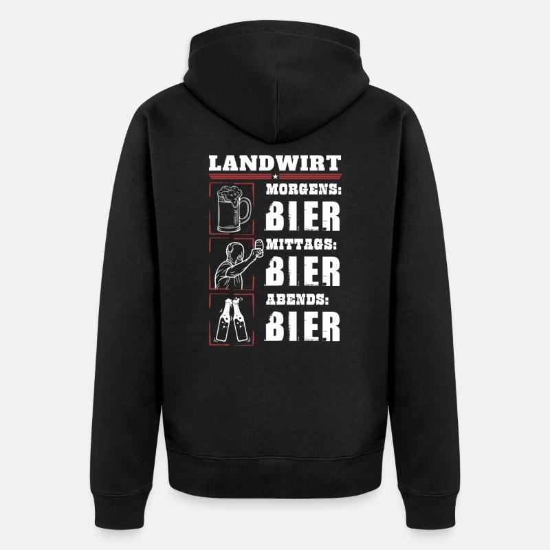 Mon quotidien d’agriculteur - Veste à capuche bio Premium Unisexe - noir