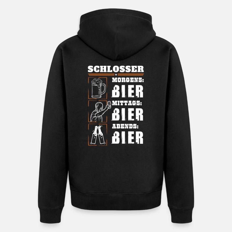 Mon quotidien de serrurier - Veste à capuche bio Premium Unisexe - noir