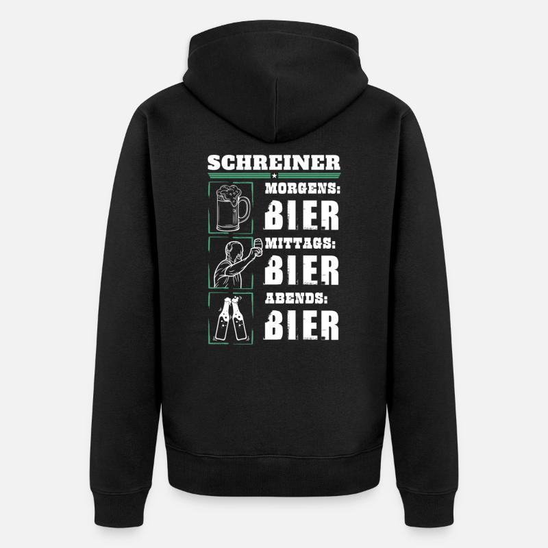Mon quotidien de menuisier - Veste à capuche bio Premium Unisexe - noir