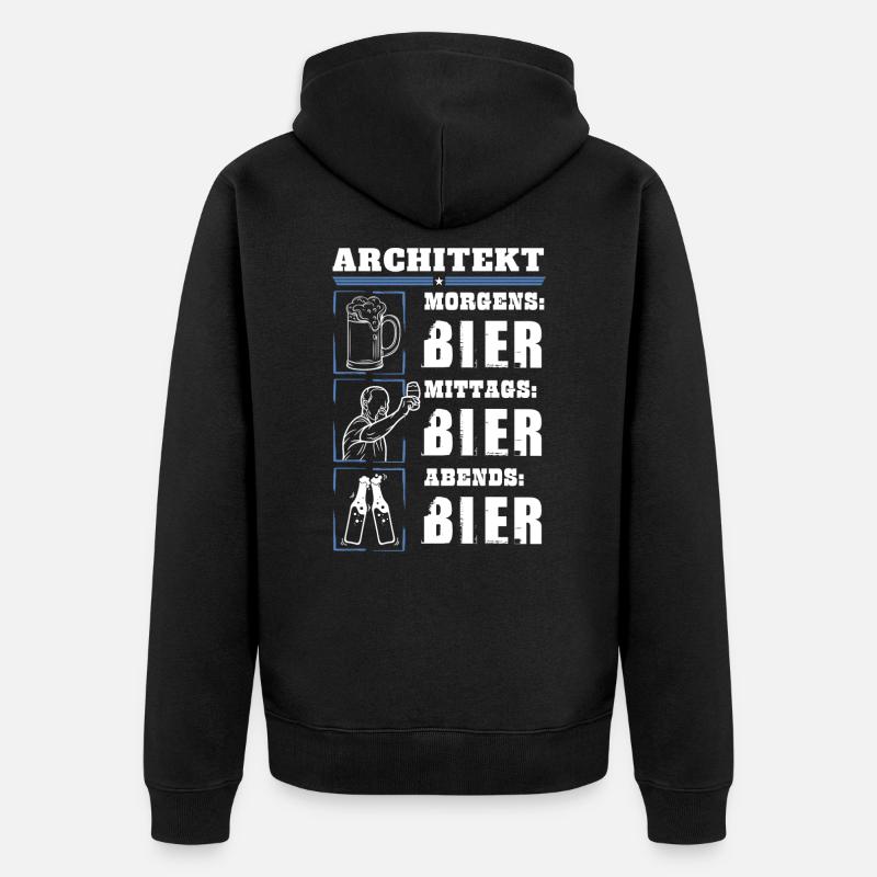 Mon quotidien d’architecte - Veste à capuche bio Premium Unisexe - noir