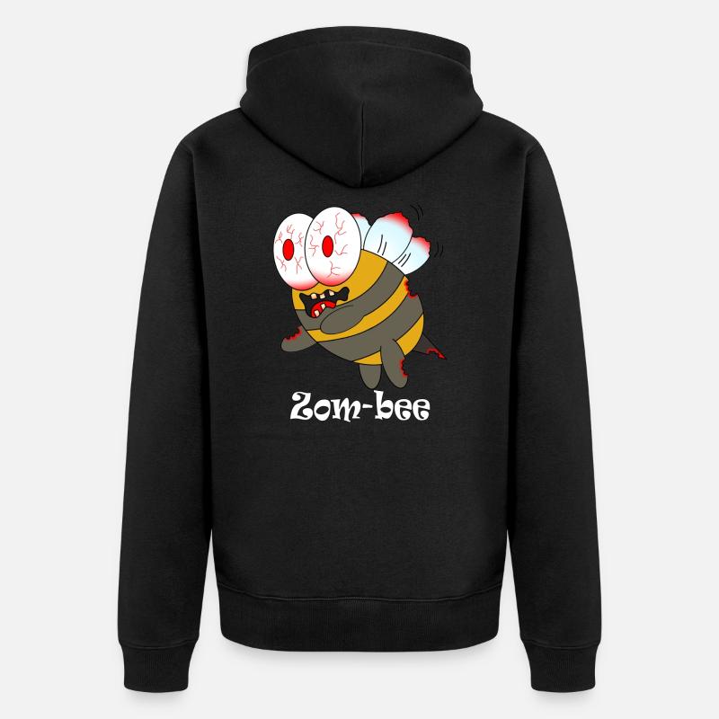 zom bee - Unisex Premium Bio Zip Hoodie - Schwarz