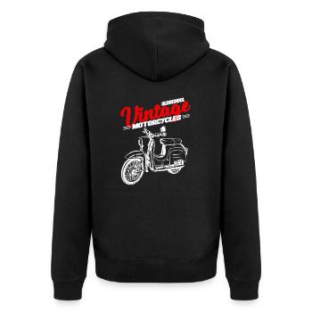 Cyclomoteur Schwalbe Mokick Cult 70s Oldschool - Veste à capuche bio Premium Unisexe - noir - Dos - Nico (187cm)