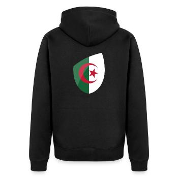 Drapeau Algérie - Veste à capuche bio Premium Unisexe - noir - Dos - Nico (187cm)