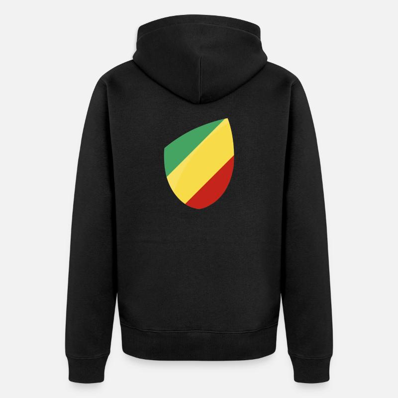 Drapeau Congo - Veste à capuche bio Premium Unisexe - noir