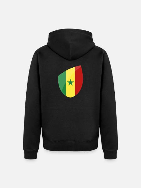 Sénégal - Veste à capuche bio Premium Unisexe - noir