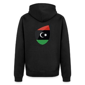 Libye - Veste à capuche bio Premium Unisexe - noir - Dos - Nico (187cm)