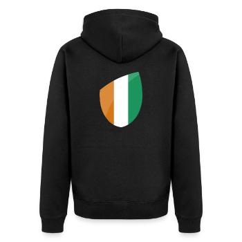 Côte d'Ivoire - Veste à capuche bio Premium Unisexe - noir - Dos - Nico (187cm)