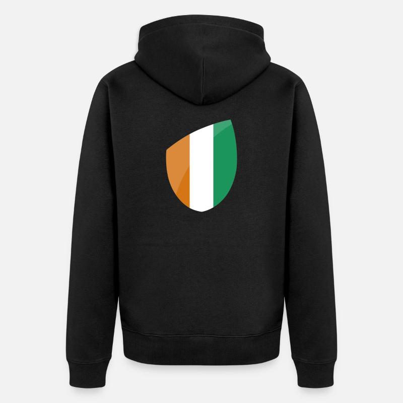 Côte d'Ivoire - Veste à capuche bio Premium Unisexe - noir