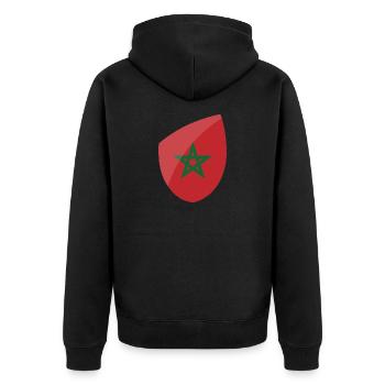 Maroc - Veste à capuche bio Premium Unisexe - noir - Dos - Nico (187cm)