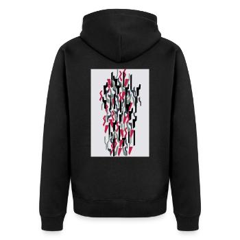 Camouflage Art Rouge Gaming - Veste à capuche bio Premium Unisexe - noir - Dos - Nico (187cm)