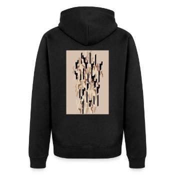 Camouflage Art Sable Jeux - Veste à capuche bio Premium Unisexe - noir - Dos - Nico (187cm)