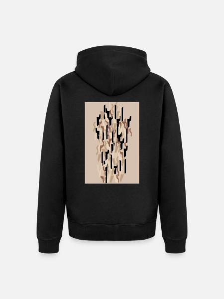 Camouflage Art Sand Gaming - Unisex Premium Organic Zip Hoodie - black