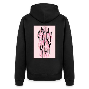 Camouflage Art Rose Gaming - Veste à capuche bio Premium Unisexe - noir - Dos - Nico (187cm)
