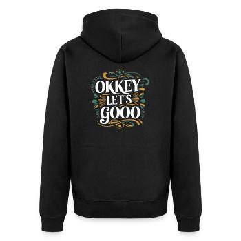 Okkey let's go - Veste à capuche bio Premium Unisexe - noir - Dos - Nico (187cm)