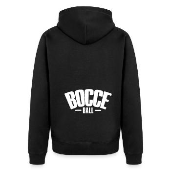 Bocce Spruch Bocce Ball mit Jack Bocci Game Bocce - Unisex Premium Bio Zip Hoodie - Schwarz - Hinten - Nico (187cm)
