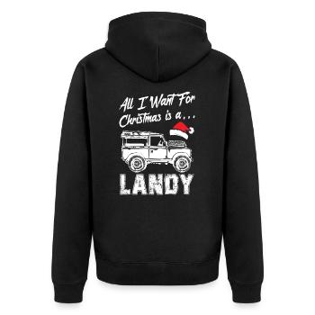 Tout ce que je veux pour Noël est un Landy - Veste à capuche bio Premium Unisexe - noir - Dos - Nico (187cm)