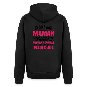 Je suis une maman infirmière - Veste à capuche bio Premium Unisexe - noir - Dos - Nico (187cm)