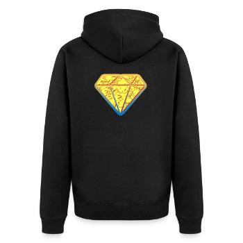 Argent Cash Gagnez de riches Dollars Euro - Veste à capuche bio Premium Unisexe - noir - Dos - Nico (187cm)