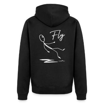Mouche - Veste à capuche bio Premium Unisexe - noir - Dos - Nico (187cm)