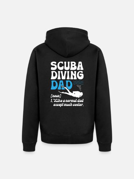 Scuba Diving Dad - Unisex Premium Organic Zip Hoodie - black