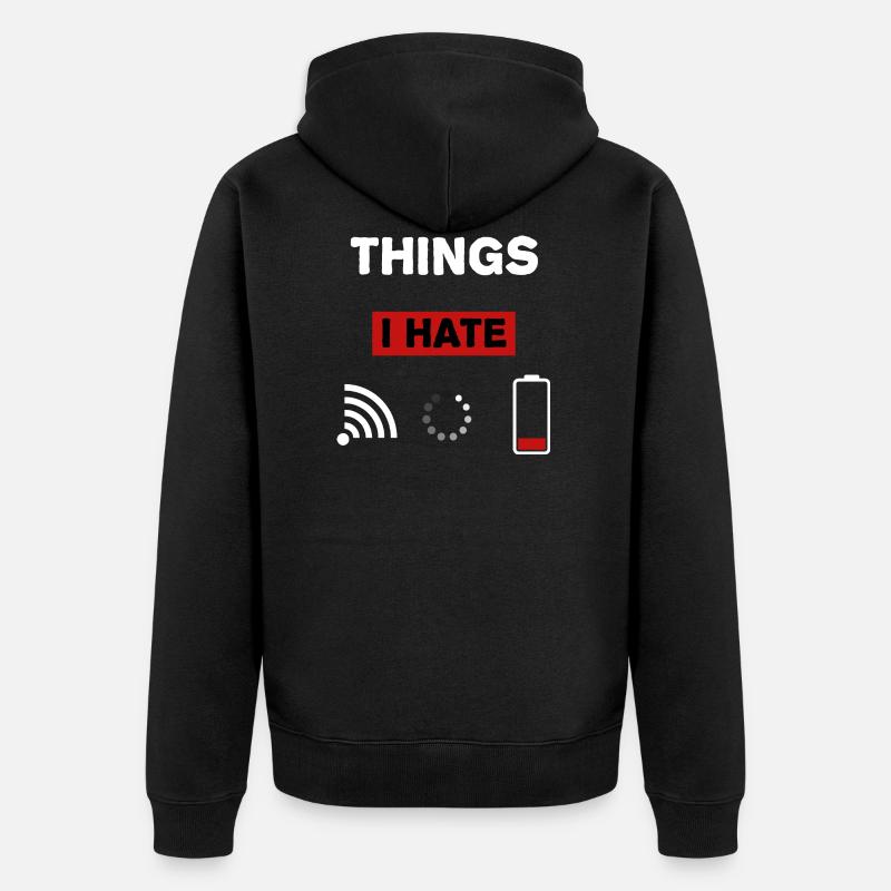Gaming WLAN Gamer Geschenkidee - Unisex Premium Bio Zip Hoodie - Schwarz