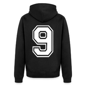9 - Veste à capuche bio Premium Unisexe - noir - Dos - Nico (187cm)