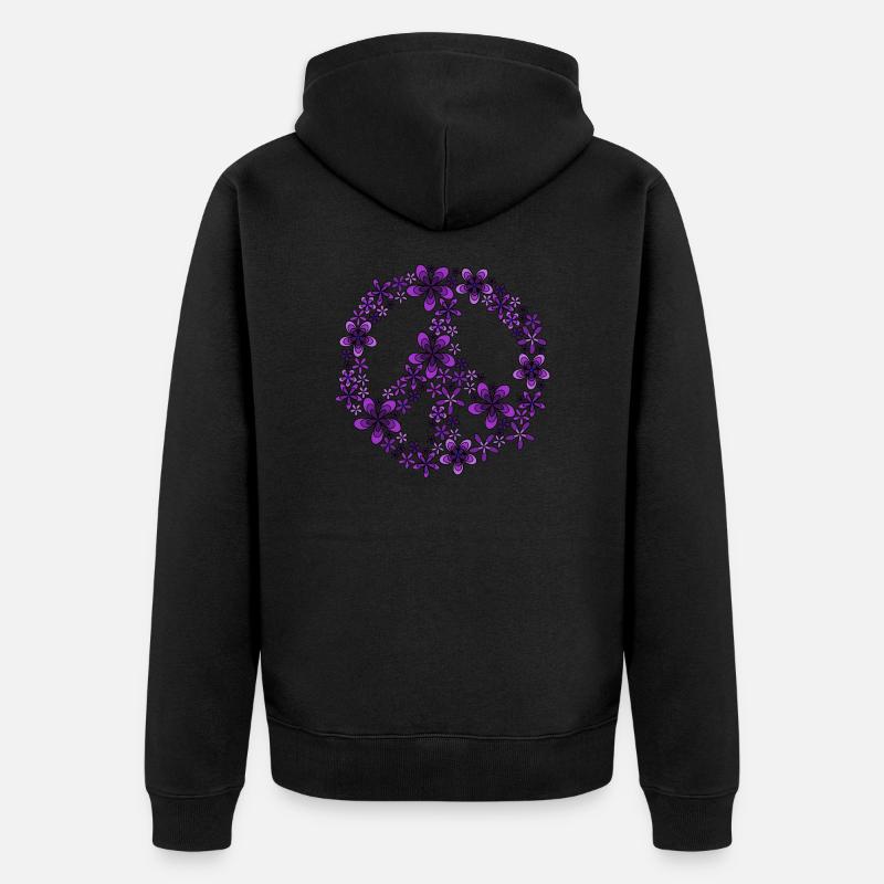 Paix - Veste à capuche bio Premium Unisexe - noir