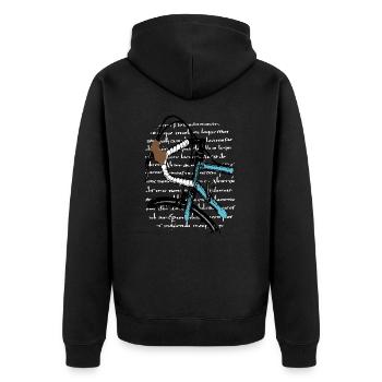 Road Bike Bike Retro Design - Unisex Premium Organic Zip Hoodie - black - Back - Nico (187cm)