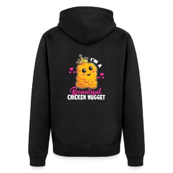 I'm a Beautiful Chicken Nugget Kawaii Nug Life - Unisex Premium Organic Zip Hoodie - black - Back - Nico (187cm)