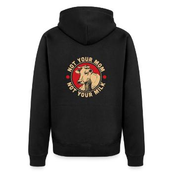 Militant des droits des animaux Cadeau végétarien Végétalien - Veste à capuche bio Premium Unisexe - noir - Dos - Nico (187cm)