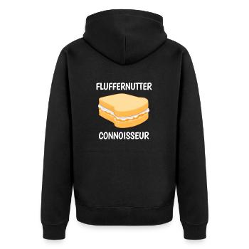 Sandwich au beurre de cacahuète Fluffernutter connaisseur - Veste à capuche bio Premium Unisexe - noir - Dos - Nico (187cm)