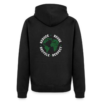 Jour de la Terre, Journée de l’environnement des enseignants - Veste à capuche bio Premium Unisexe - noir - Dos - Nico (187cm)