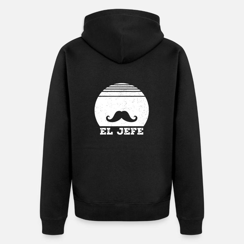 Retro El Jefe, Manager mexicain - Veste à capuche bio Premium Unisexe - noir