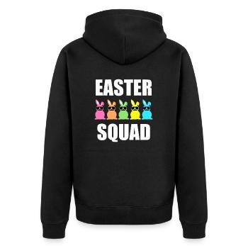 Funny Easter Family Matching Outfit Design - Unisex Premium Organic Zip Hoodie - black - Back - Nico (187cm)